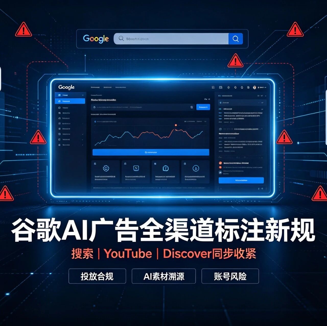 限流！谷歌打通全场景 AI 广告监管，跨境投放告别自由时代